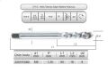 HSSE DIN371/C 35° HELİS M8x1,25 (6H) 8Co