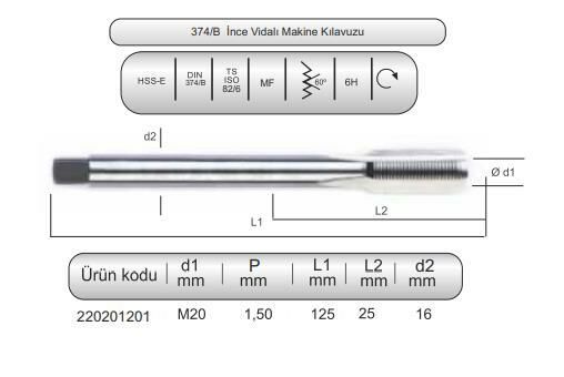 HSSE DIN374/B MAK.KLVZ. M20x1,5 (6H)